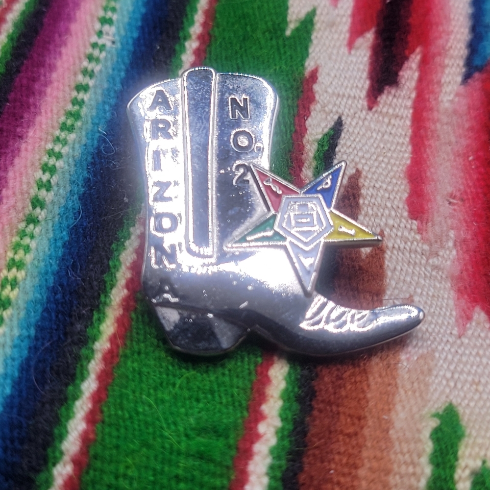 Tucson Eastern Star Boot Pin Brooch